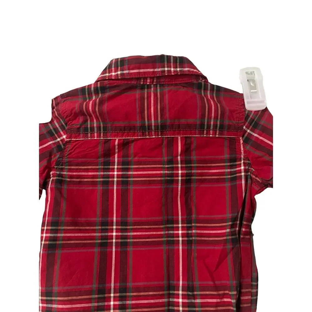 Carter's Boys Plaid Button Up‎ Shirt 18M NWT